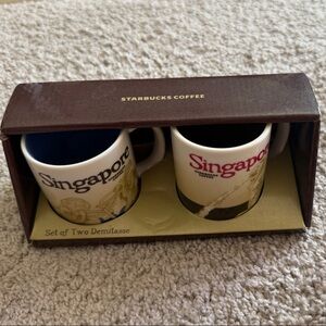 Starbucks Singapore Themed Demitasse Mug Pair